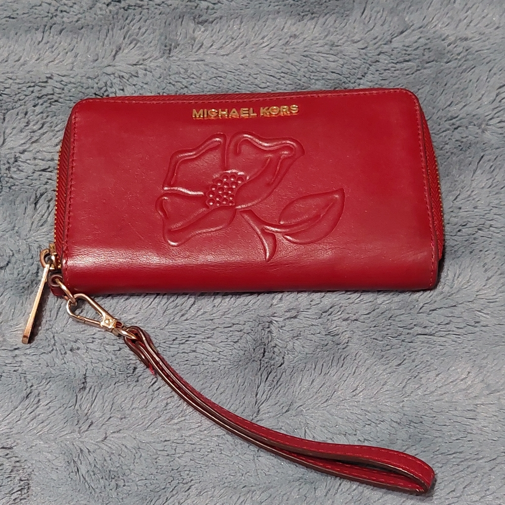 MICHAEL KORS NOUVEAU FLORAL PHONE WALLET MULBERRY